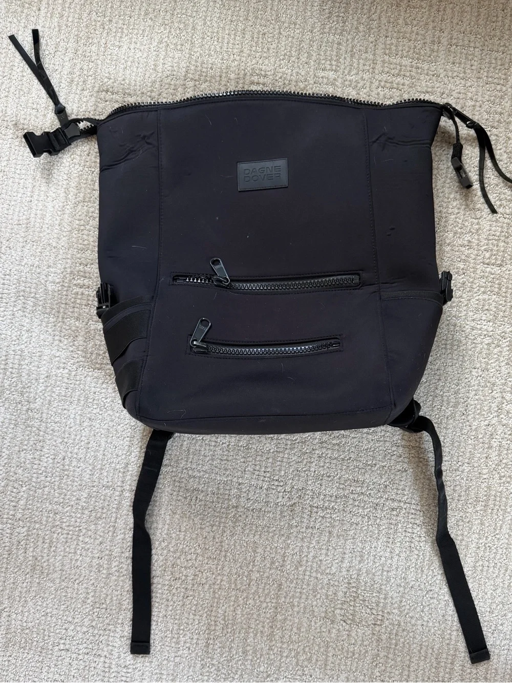 Dagne Dover Black Indi Neoprene Diaper Backpack
